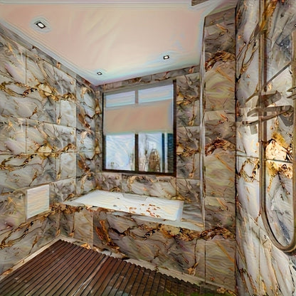 11.8 x 23.6-Inch Marble-Pattern Foam Wall Panels in 50- or 100-Piece Color and Count Options