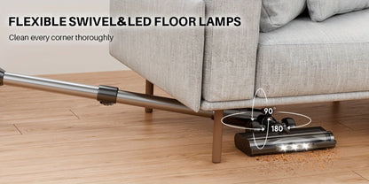 Stick Vacuum Cleaner 70Kpa MAX Suction Cordless & Corded 8-in-1 Handheld Vacuum for Hard Floors, Carpets & Pet Hair - Lightweight with Detachable Battery, LED Display, Up to 45 Min Runtime, Multiple Colors