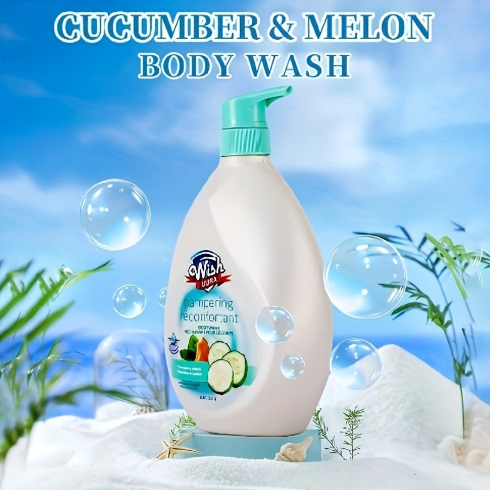 Pump-Bottle Body Wash with Vitamin E Label, Five Scent Options and Single or Two-Piece Packs