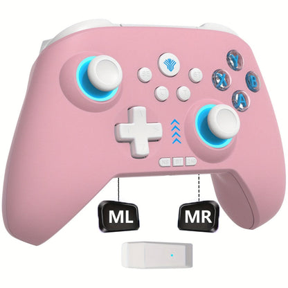 Three-Mode Wireless PC Controller with RGB Lighting, Hall Effect Joystick & Trigger, Programmable Buttons & Vibration for Windows PC, Android, Nintendo Switch & Steam – Not Compatible with Xbox