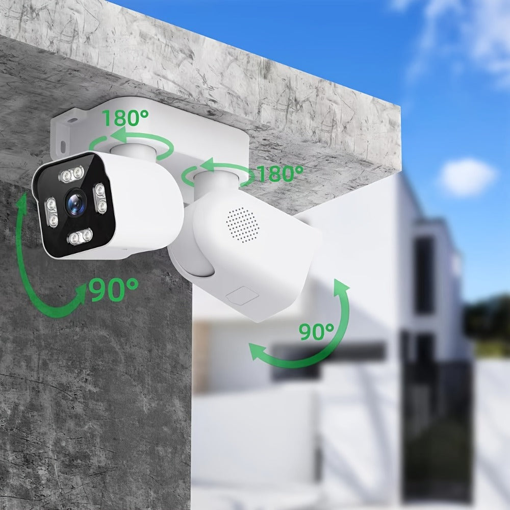 10x Zoom Dual Lens PTZ Outdoor Security Camera 5MP, 360° Pan Tilt, Siren Alarm, Two-Way Audio, Color Night Vision, 24H Wired Power, WiFi App Control – Home & Business Surveillance