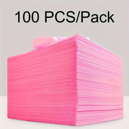 Bulk 100-Piece Spa Bed Sheet Set in Protected White or Pink Checkout Colors for Table Coverage