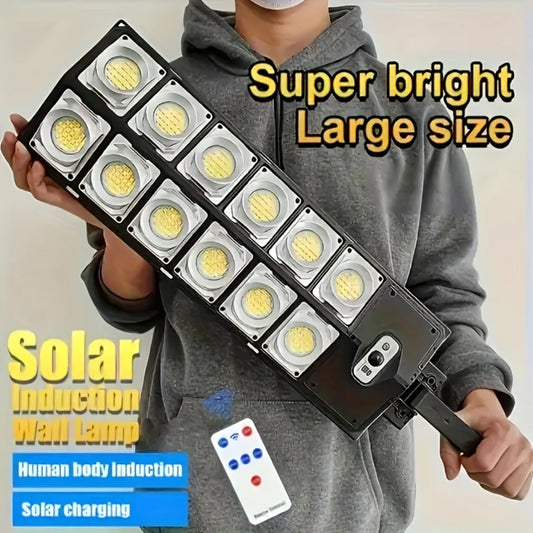 Solar Street Light Outdoor IP65 – High Brightness Wide Angle Dusk to Dawn Solar Powered with Remote Control for Parking Lot, Yard, Stadium & Plaza (58 / 90 / 192 LED)