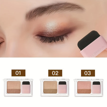 Dual-Color Eyeshadow Palette Set 3-Pack Matte Satin & Shimmer — 5-8 Shades Each Waterproof Long-Lasting Blendable Eye Makeup with Applicator Brush for Women Beginners & Gifting