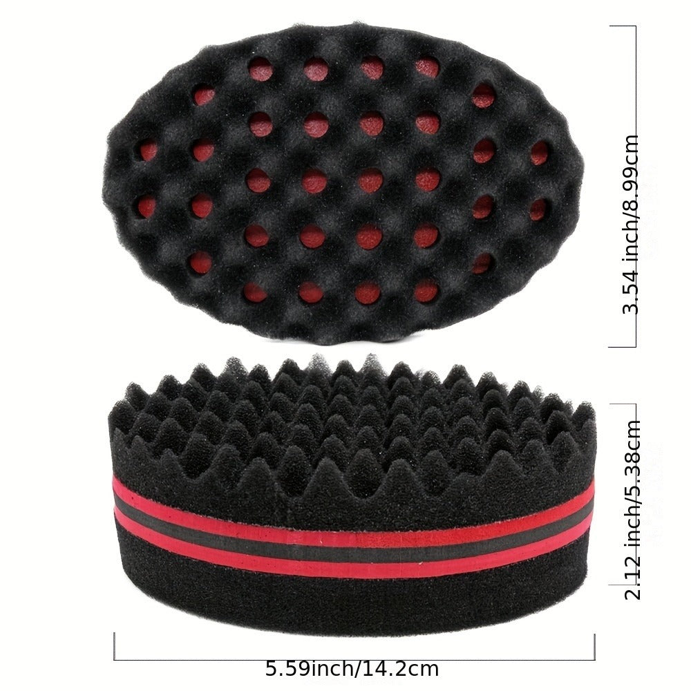 Twist Sponge Brush & Styling Comb Set for Curly Natural Black Hair — Afro Coil Definer with Metal Pick, Loc & Short Hair Grooming Tools for Men & Women