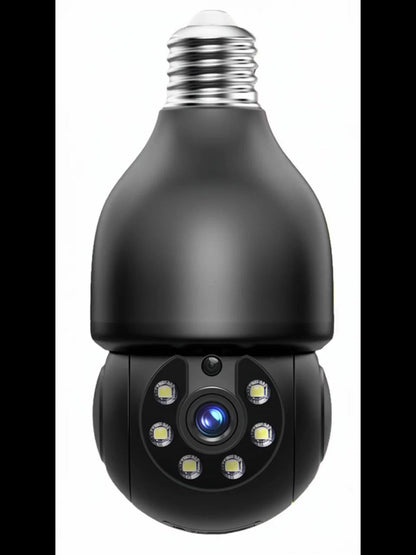 Security Camera 5MP Light-Bulb Model with Dual-Band WiFi, 360 Pan-Tilt, Color Night Vision and 1 or 2 Pack