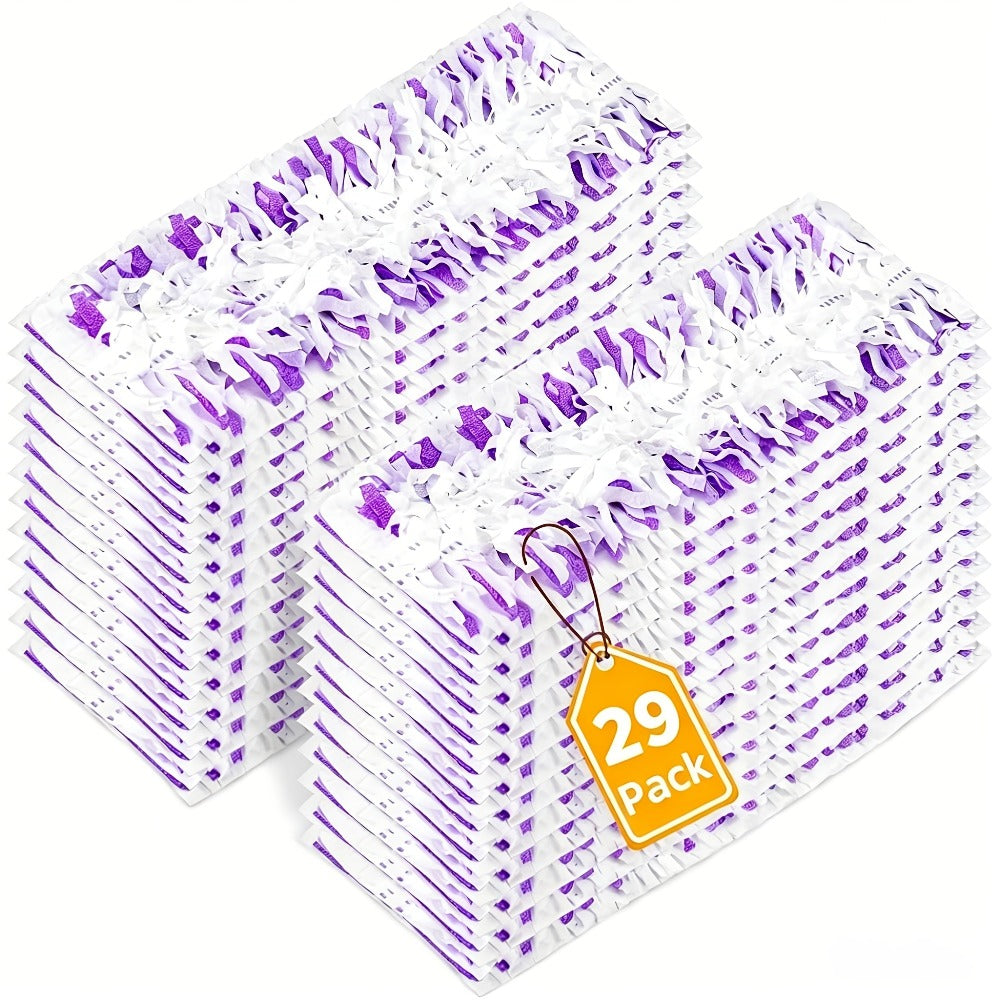 Twenty-Nine-Piece PowerMop-Style Disposable Refill Pad Pack with Purple Microfiber-Strip Surface