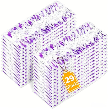 Twenty-Nine-Piece PowerMop-Style Disposable Refill Pad Pack with Purple Microfiber-Strip Surface