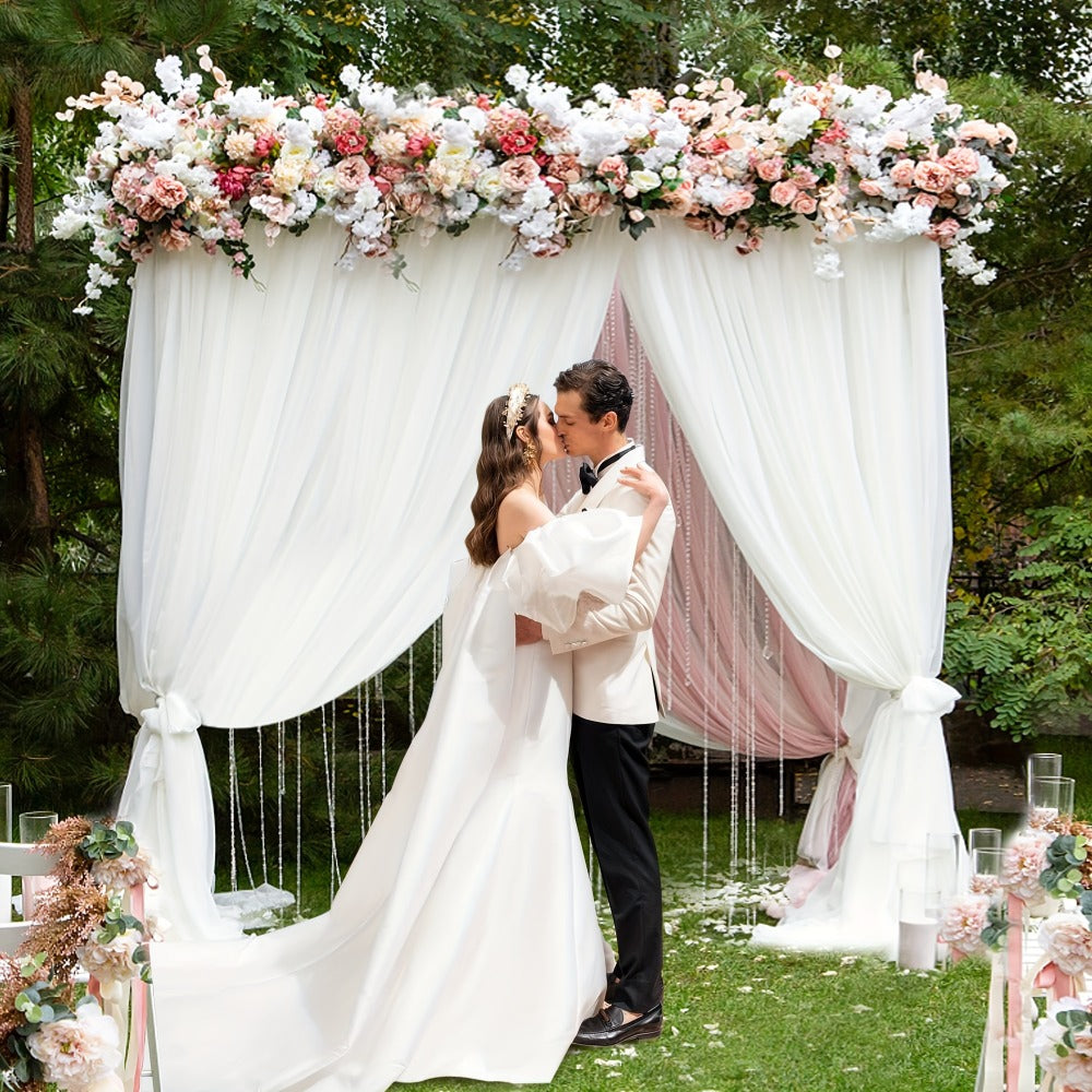 Premium Square Backdrop Support Stand | Flexible Portable Rectangular Metal Frame for Wedding Ceremony, Birthday Party, Photo Booth Background, Garden Arch & Event Decoration