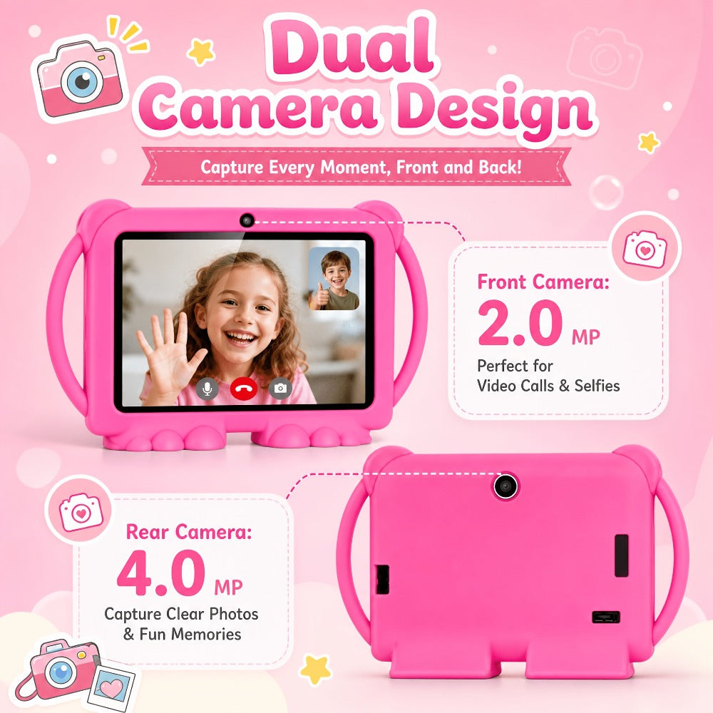 Kids Tablet 7 Inch with Android 14, 4GB RAM, 32GB Built-In Storage, IPS Display and Parental Controls