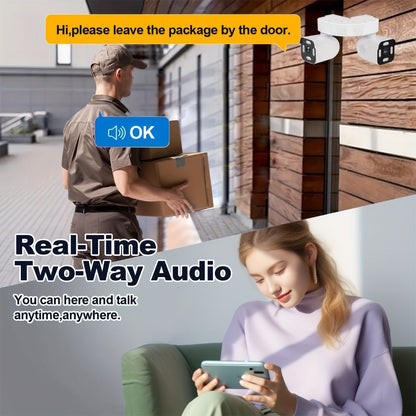 5MP Dual Lens PTZ WiFi Security Camera 360° with AI Motion Detection – Xparkin Full Color Night Vision, Sound & Motion Alerts, Easy Install for Home, Hotel & Commercial Use