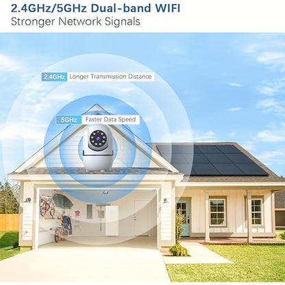 Indoor Security Camera 4-Pack with 355° Pan-Tilt, Dual-Band WiFi, Night Vision and Two-Way Talk