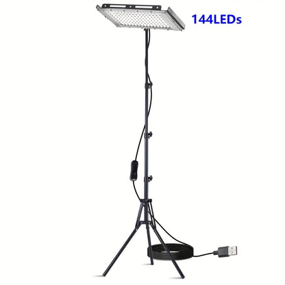 LED Work Light USB Powered 6000K Super Bright – Adjustable Height & Angle Bracket Lamp for Construction Site, Workshop, Office, Barn & Market – 50, 96 or 144 LEDs DC 5V Portable Job Site Light
