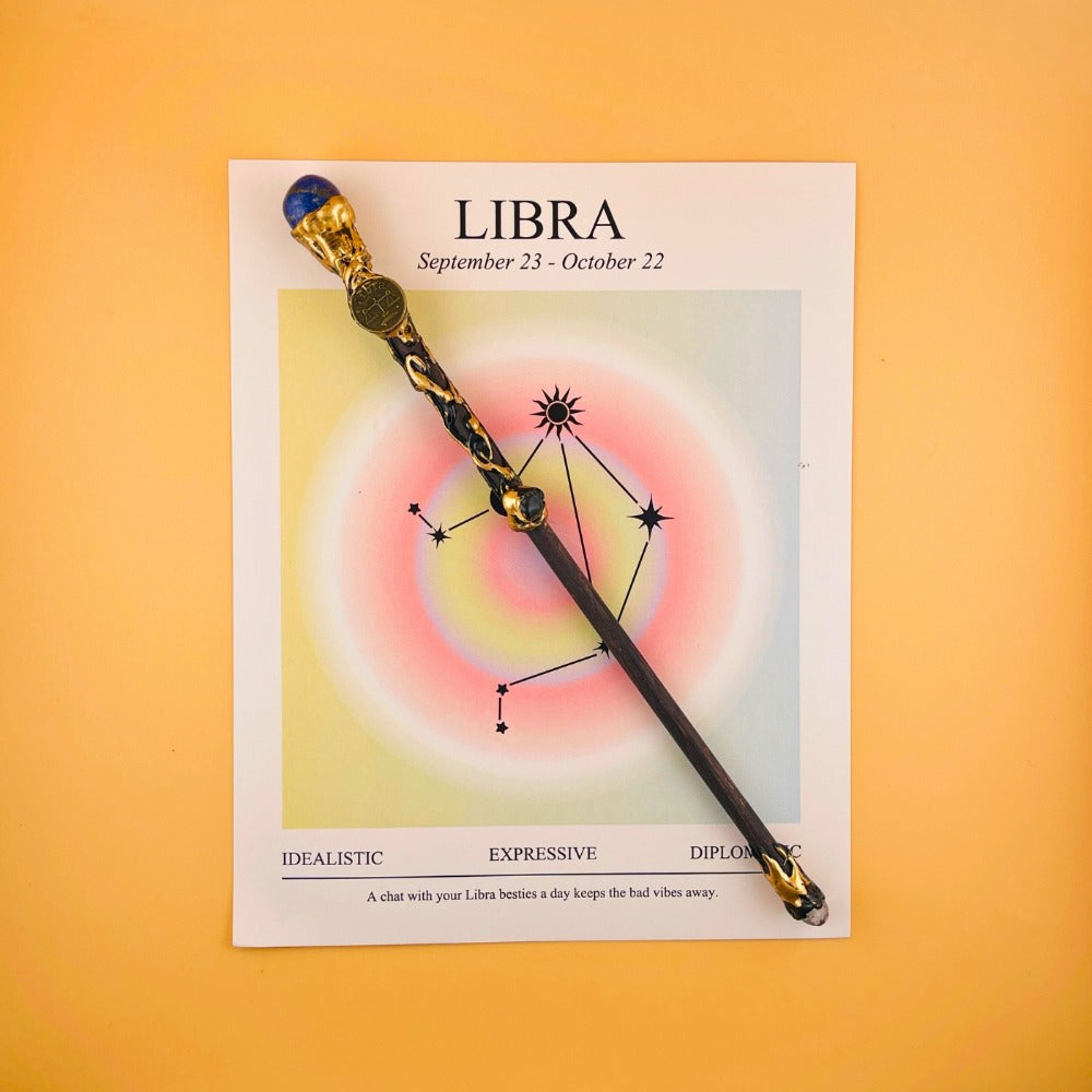 Costume Accessories Zodiac Crystal Wand with Gift Box and Twelve Astrological Sign Options for Dress-Up