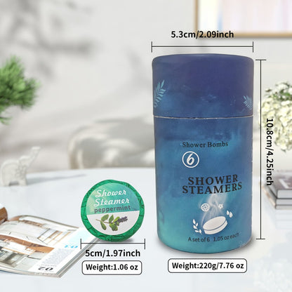 Shower Bombs 6 Pack Eucalyptus & Lavender Essential Oils — Aromatherapy Shower Steamers for Stress Relief Self Care Home Spa Gift for Women Men Birthday Mother's Day Christmas Valentine