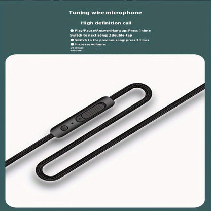 3.5 mm Male-to-Male AUX Audio Cable, 59.06 Inch Cord with Inline Volume Control and Dual Mini Microphones