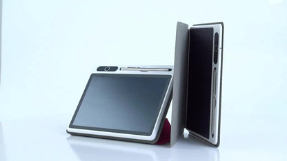 10.1-Inch Pink LCD Writing Tablet with Folding Protective Case, Stand Position and Included Stylus