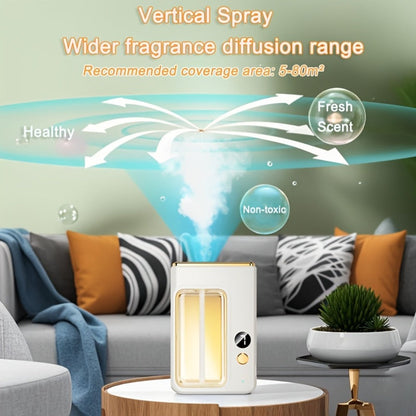 Essential Oil Aromatherapy Diffuser Set – Mini Humidifier with 7 Spray Levels, 1/4/8 Hour Timer, 5.07oz Capacity, Room Decor Scent Diffuser with Hilton, Gardenia, Ocean & Shangri-La Oils
