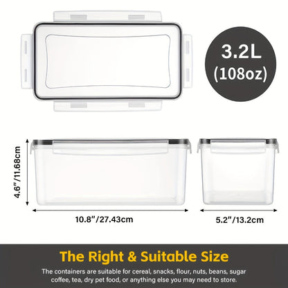 4-Pack Airtight Food Storage Containers with Lids 108oz BPA Free Kitchen Pantry Organizer Set with Spoons Pen Labels