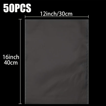Fifty-Pack Clear Cellophane Gift Basket Bags, 18 x 30 Inch Large Transparent Wrapping Sleeves