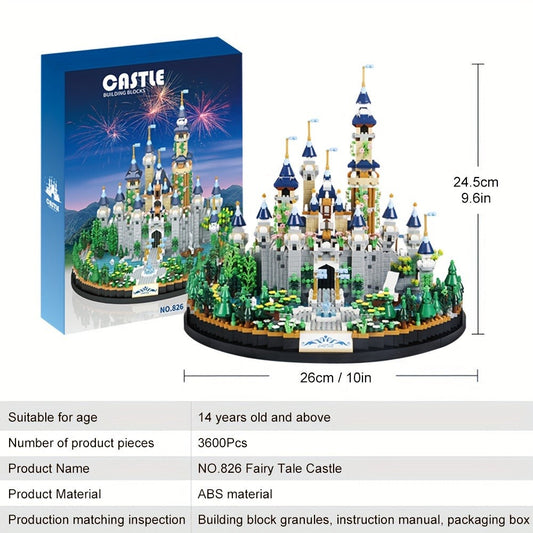 3600PCS Princess Castle Building Blocks Fairytale Palace STEM Micro Brick Architecture Kit for Girls Ages 8+ – Creative Birthday Christmas Valentine's Day Gift, Home Room Decor Display Piece