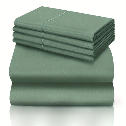 California King Sheet Set 6-Piece Breathable Cooling Bed Sheets Ultra-Soft Hotel Luxury Microfiber 18 Inch Deep Pocket Wrinkle Fade Resistant Flat Sheet Fitted Sheet 4 Pillowcases Multiple Colors