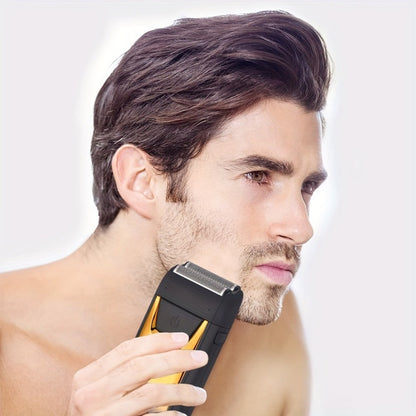 Electric Shaver Rechargeable Cordless Razor and Hair Trimmer in Gold for Face, Beard and Hair Grooming