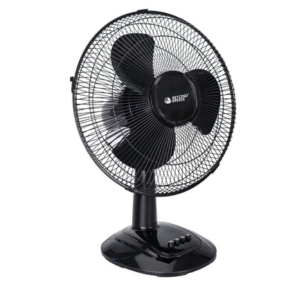 Oscillating Table Fan 12 Inch Quiet 3-Speed Adjustable Tilt with Safety Grill for Home Office Bedroom Dorm Desktop Personal Cooling Fan