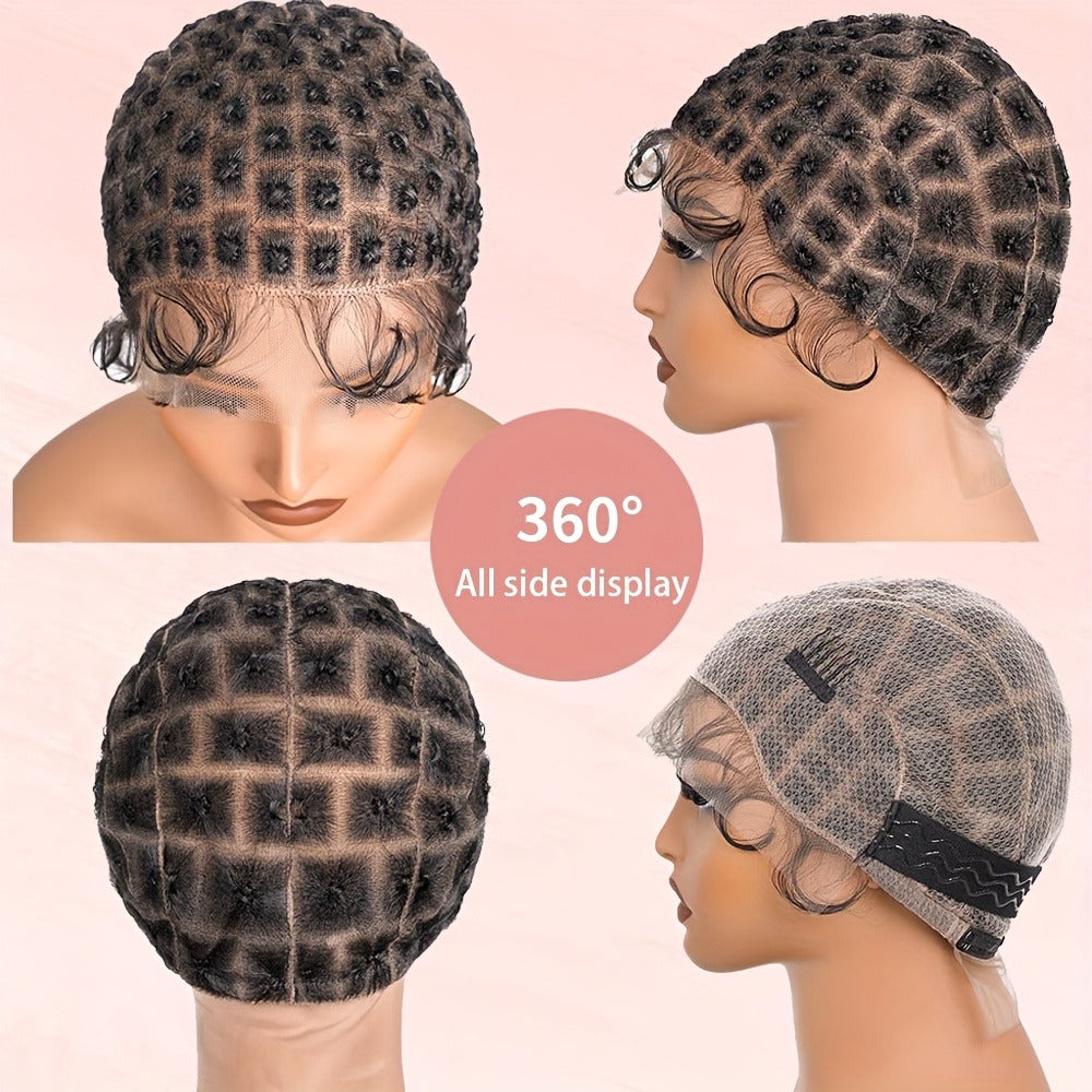 Pre-Sectioned Crochet Wig Cap with 45 to 122 Braided Sections in Natural Black or 613 Color Options