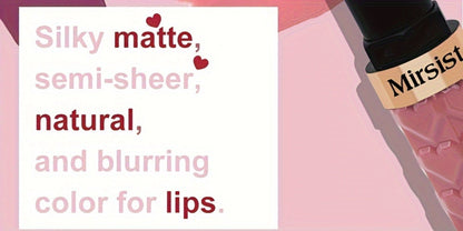 Lipstick Set, Mirsist 6-Piece Silky Matte Bullet Collection in Nude, Red, Brown, Berry and Plum Colors