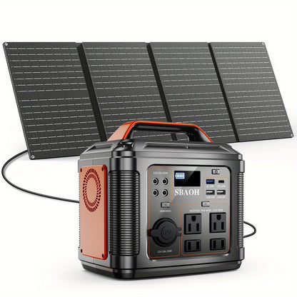 Portable Power Station 300W 296Wh - 13 Outputs, AC/USB-C PD100W/QC3.0/DC, LED Flashlight, for Camping, Road Trips, Emergency & Home Backup Power