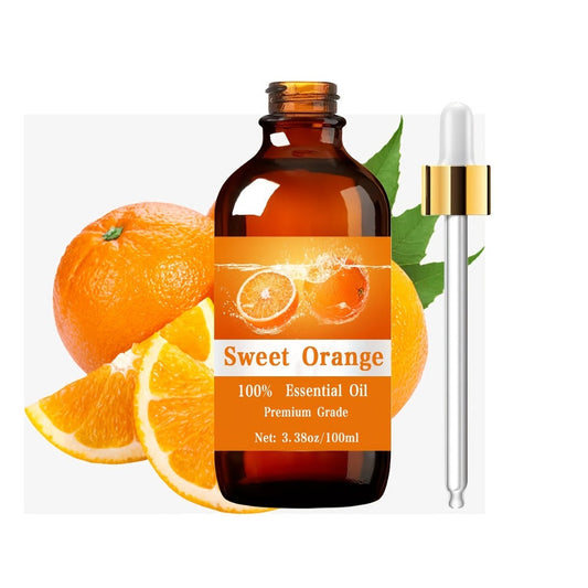 Essential Oil Sweet Orange Citrus Aroma in 100ml Bottle for Diffuser, Humidifier, Massage and Home Fragrance