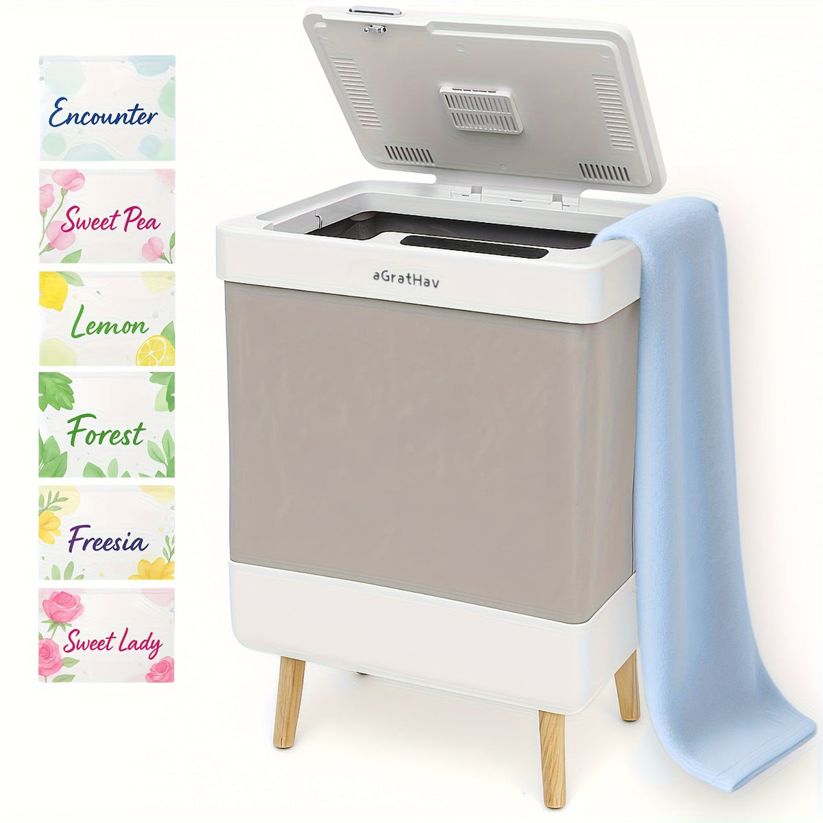 Electric Towel Warmer 35L Large Capacity Foldable Blanket Warmer with Timer & Drying Mode, Fast Heating