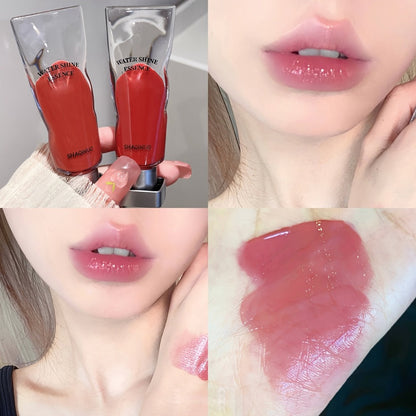 Five-Piece SHAQINUO Water-Shine Lip Gloss Set with Contoured Squeeze Tubes in Shades 01 through 05