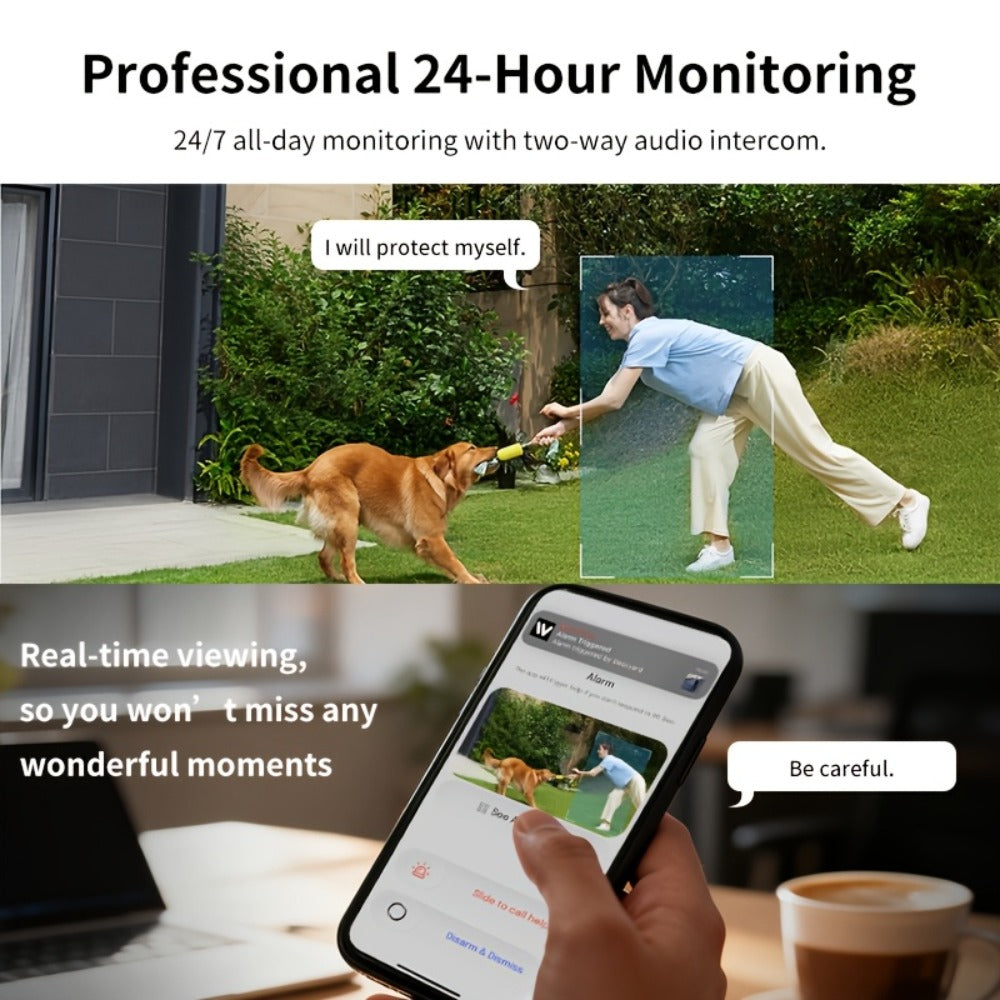 Security Camera 6MP Window Model with Dual-Band WiFi, Full-Color Night Vision, Human Detection and 1 or 2 Pack