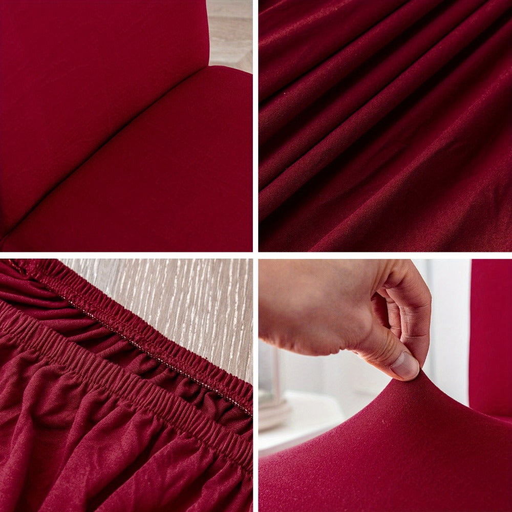 Chair Cover Set of 4 or 6 Stretch Jacquard Dining Slipcovers in Nine Available Color Choices