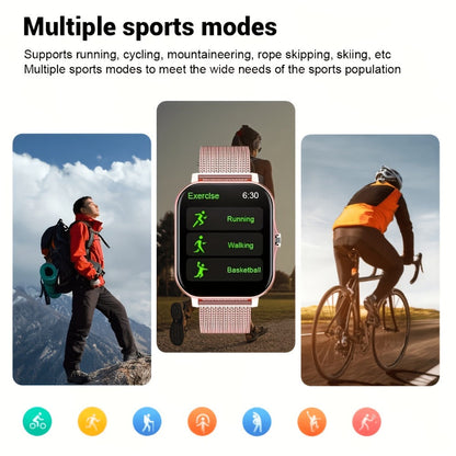 Calling Smartwatch for Men Women Heart Rate Monitor Sleep Tracker Multiple Sport Modes Music Control Weather IP67 Waterproof Magnetic Charging Android iPhone Compatible – Black Pink Silver Gold