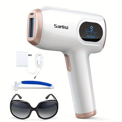 Sarisili AI01 IPL Hair Removal Device with Nine Intensity Levels, Manual and Auto Flash Modes and Display