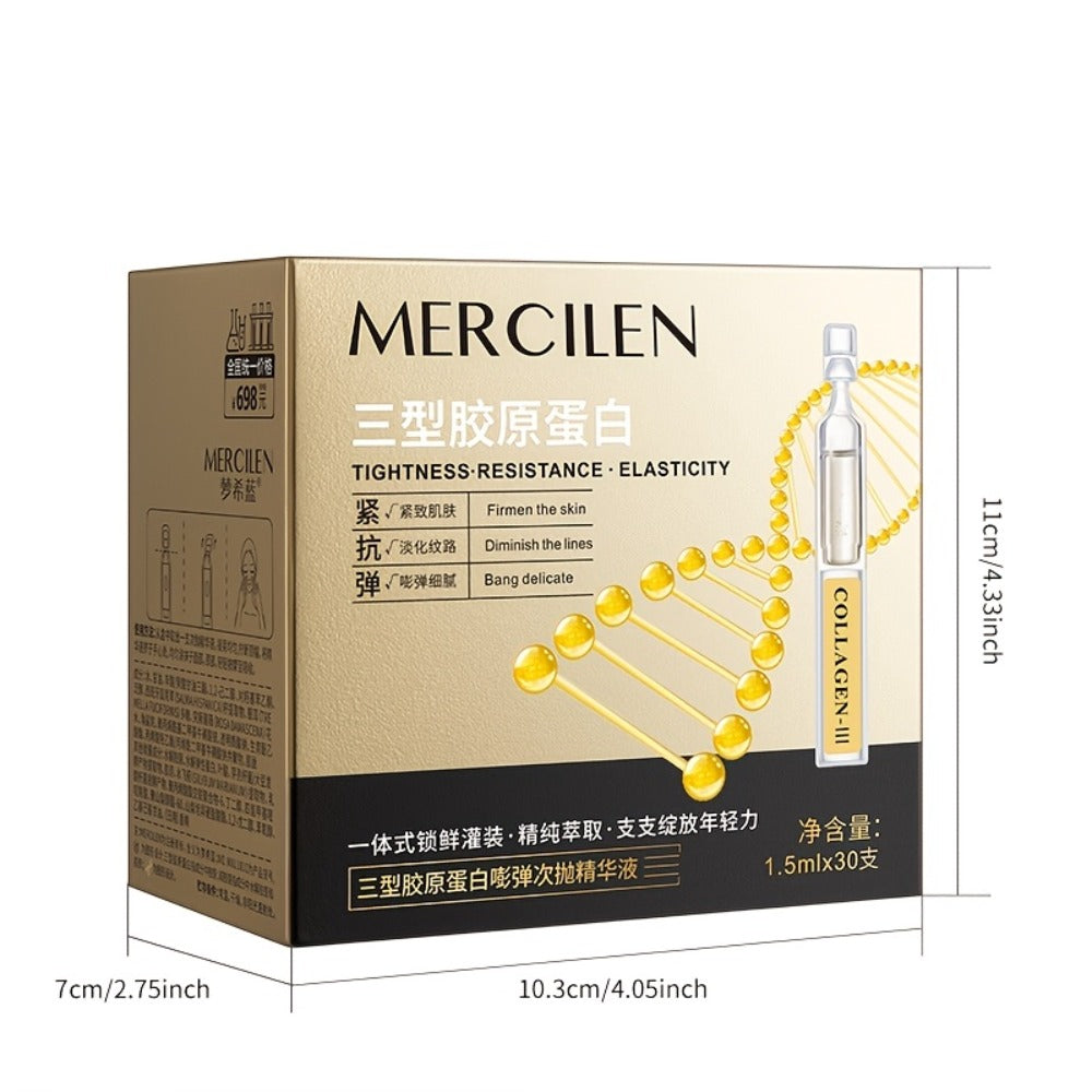 Face Serum Mercilen Plant Squalane and Collagen Type III Ampoule Box with 1.52oz Listed Quantity