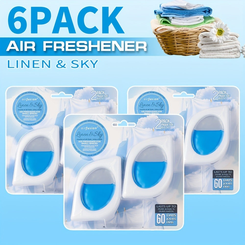Compact Air Freshener Cups in Six Scents, Available in 2, 6 or 12 Packs for Closets, Bathrooms and Small Spaces