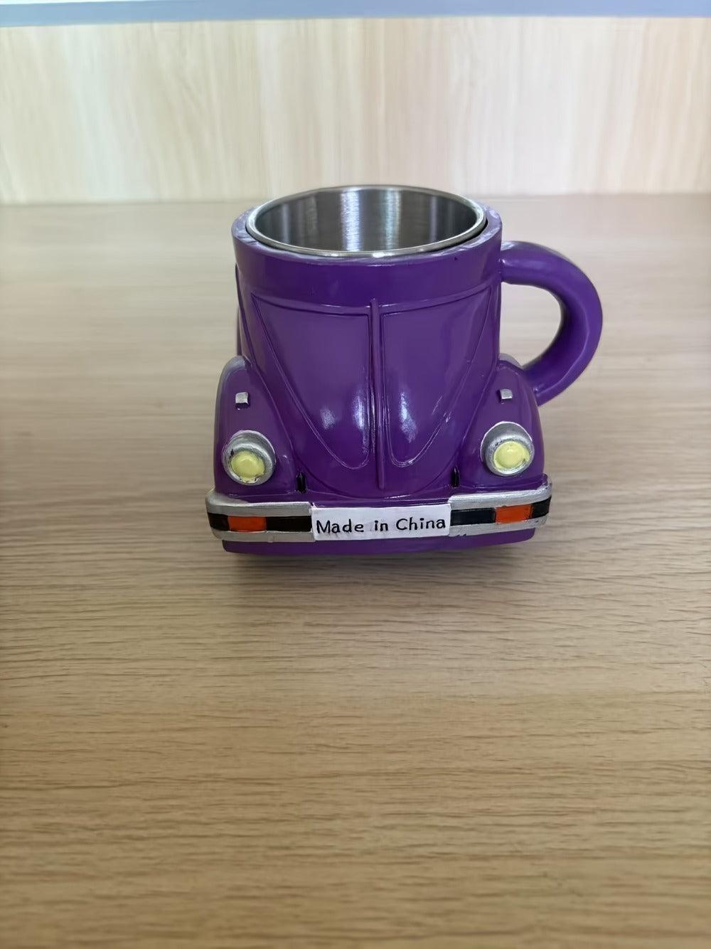 Sports-Car-Shaped Coffee Mug with Silver-Tone Interior, Door-Style Handle and Six Body Colors