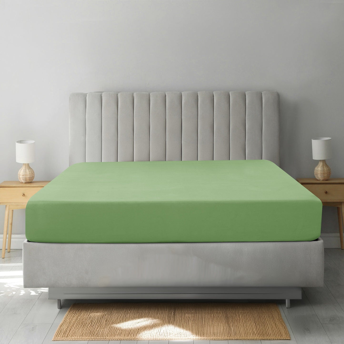 Fitted Sheet Only Deep Pocket Brushed Microfiber Cooling Bed Sheet - Ultra Soft Silky Shrink & Fade Resistant Mattress Cover for Twin Twin XL Full Queen King Cal King - Wrinkle Resistant Easy Care