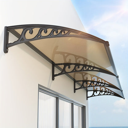 Door Awning Polycarbonate Window Canopy UPF50+ UV Rain Protection