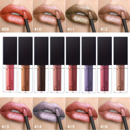 Metallic Shimmer Lip Gloss with Wand Applicator and Eleven Numbered Shade Options from 13 to 24
