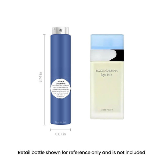 Light Blue EDT Travel Spray 5ml for Women — Citrus Sicilian Citron, Apple & White Rose Fragrance | Portable Atomizer Refill