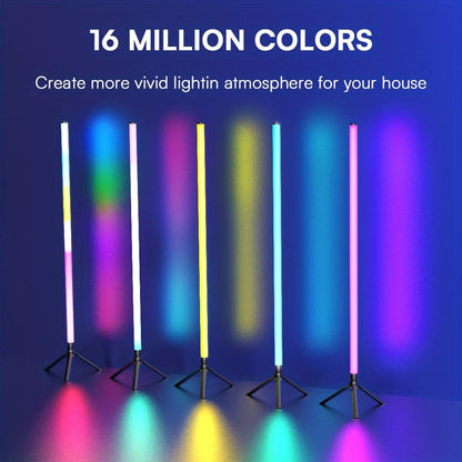 48.8-Inch RGB Tube Floor Lamp with Tripod Stand in One- or Two-Pack App and Remote Checkouts