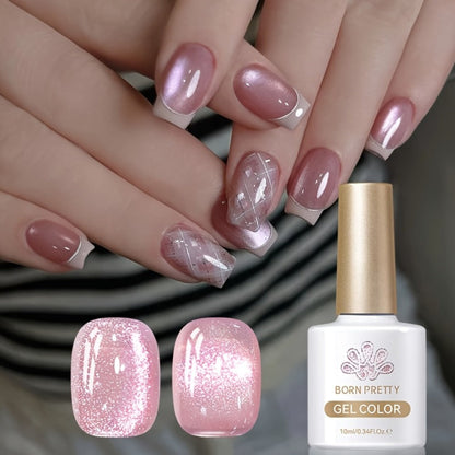 Gel Nail Polish BORN PRETTY 6-Piece Flowing Cat-Eye Set with Six 10ml Magnetic Bottles for Nail Art
