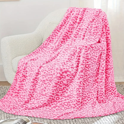 Raised Leopard Pattern Throw Blanket in Five Colors and 14 Listed Size-and-Color Combinations