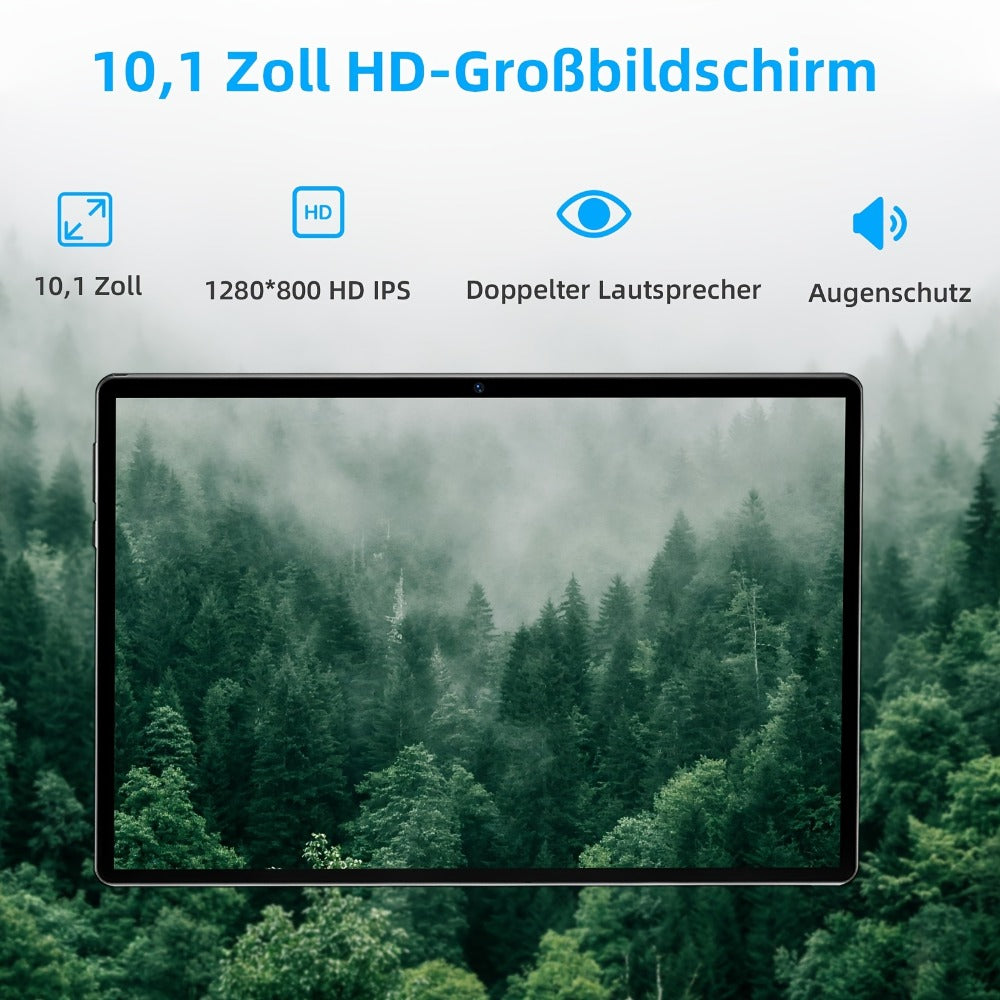 Android Tablet 10.1-Inch with Android 14, 6GB Total RAM, 64GB Internal Storage and 6000mAh Battery
