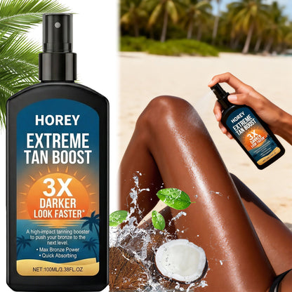 Black Pump Self-Tanning Spray 100ml with Coconut Oil and Avocado Extract Labeling for Body Application